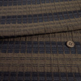 Cotton-Wool Dobby Fabric – Soft Border Stitch - Earthy Mustard (Length) 1=0.25yard