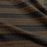 Cotton-Wool Dobby Fabric – Soft Border Stitch - Earthy Mustard (Length) 1=0.25yard