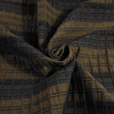 Cotton-Wool Dobby Fabric – Soft Border Stitch - Earthy Mustard (Length) 1=0.25yard