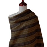 Cotton-Wool Dobby Fabric – Soft Border Stitch - Earthy Mustard (Length) 1=0.25yard