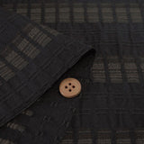 Cotton-Wool Dobby Fabric – Soft Border Stitch -Charcoal Gray (Length) 1=0.25yard