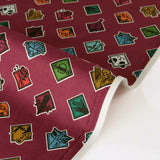 Jujutsu Kaisen Official Cotton Fabric – Dark Red Icon Pattern (Length) 1=0.25yard