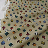Jujutsu Kaisen Official Cotton Fabric – Beige Icon Pattern (Length) 1=0.25yard