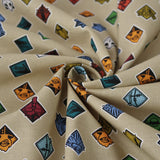 Jujutsu Kaisen Official Cotton Fabric – Beige Icon Pattern (Length) 1=0.25yard