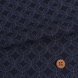 Ikat-Style Shippo Pattern - Indigo (Length) 1=0.25yard