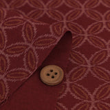 Ikat-Style Shippo Pattern - Dark Red (Length) 1=0.25yard