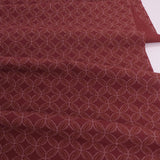 Ikat-Style Shippo Pattern - Dark Red (Length) 1=0.25yard