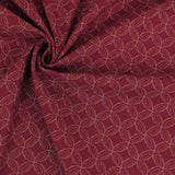 Ikat-Style Shippo Pattern - Dark Red (Length) 1=0.25yard