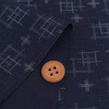 Japanese Ikat Igasuri Style Motif - Indigo / White (Length) 1=0.25yard