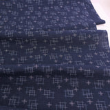 Japanese Ikat Igasuri Style Motif - Indigo / White (Length) 1=0.25yard