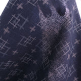 Japanese Ikat Igasuri Style Motif - Indigo / White (Length) 1=0.25yard