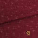 Japanese Ikat Igasuri Style Motif -Deep Red (Length) 1=0.25yard