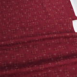 Japanese Ikat Igasuri Style Motif -Deep Red (Length) 1=0.25yard