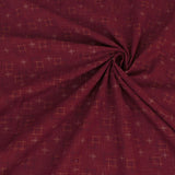 Japanese Ikat Igasuri Style Motif -Deep Red (Length) 1=0.25yard