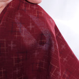 Japanese Ikat Igasuri Style Motif -Deep Red (Length) 1=0.25yard