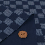 Japanese Ikat-Style Kasuri Checker (Length) 1=0.25yard
