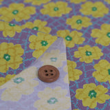 Cotton - Scattered Flower Lattice Pattern - Yellow (Length) 1=0.25yard