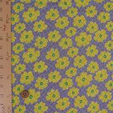 Cotton - Scattered Flower Lattice Pattern - Yellow (Length) 1=0.25yard
