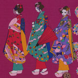 Maiko Girls on a Walk - Wine (Length) 1=0.25yard