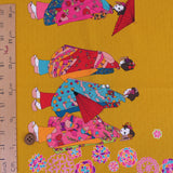 Maiko Girls on a Walk - Mustard (Length) 1=0.25yard
