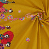Maiko Girls on a Walk - Mustard (Length) 1=0.25yard