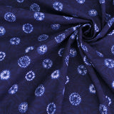 Shibori-Style Cotton – Chrysanthemum Circle Pattern - Indigo (Length) 1=0.25yard