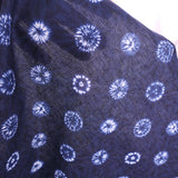 Shibori-Style Cotton – Chrysanthemum Circle Pattern - Indigo (Length) 1=0.25yard