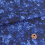 Indigo Cloud Dyed-Style Cotton – Shibori-Inspired Print (Length) 1=0.25yard