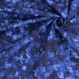 Indigo Cloud Dyed-Style Cotton – Shibori-Inspired Print (Length) 1=0.25yard