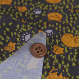 Cotton – Cats on a Dotted Background, Khaki Gray (Length) 1=0.25yard