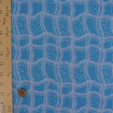Cotton – Lace Lattice, Blue and Pink (Length) 1=0.25yard