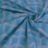 Cotton – Lace Lattice, Blue and Pink (Length) 1=0.25yard