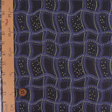 Cotton – Lace Lattice, Charcoal Black and Blue Violet (Length) 1=0.25yard