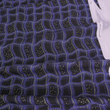 Cotton – Lace Lattice, Charcoal Black and Blue Violet (Length) 1=0.25yard