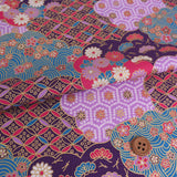 Patterned Clouds Fusion - Purple (Length) 1=0.25yard