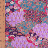 Patterned Clouds Fusion - Purple (Length) 1=0.25yard