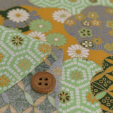 Patterned Clouds Fusion - Green (Length) 1=0.25yard