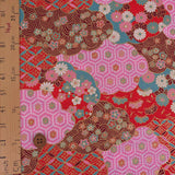 Patterned Clouds Fusion - Red (Length) 1=0.25yard