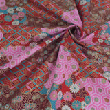 Patterned Clouds Fusion - Red (Length) 1=0.25yard