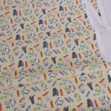 Cotton – Skateboarding Cats, Light Beige (Length) 1=0.25yard