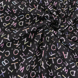 Cotton – Cat Alphabet, Black (Length) 1=0.25yard