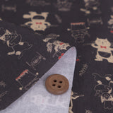 Cotton – Cat Restaurant, Soft Black (Length) 1=0.25yard