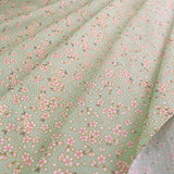 Cotton – Scattered Cherry Blossoms, Pale Spring Green (Length) 1=0.25yard