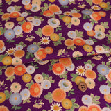 Japanese Cotton – Colorful Chrysanthemums, Purple (Length) 1=0.25yard