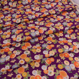 Japanese Cotton – Colorful Chrysanthemums, Purple (Length) 1=0.25yard