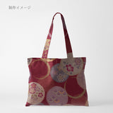 Japanese Cotton – Kasuri-Style Floral Rings, Deep Burgundy (Length) 1=0.25yard