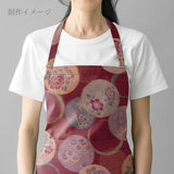 Japanese Cotton – Kasuri-Style Floral Rings, Deep Burgundy (Length) 1=0.25yard