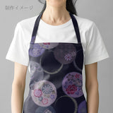 Japanese Cotton – Kasuri-Style Floral Rings, Deep Navy (Length) 1=0.25yard