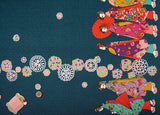 Maiko Girls on a Walk - Blue-Green (Length) 1=0.25yard