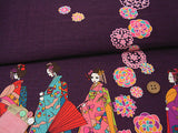 Maiko Girls on a Walk - Dark Purple (Length) 1=0.25yard